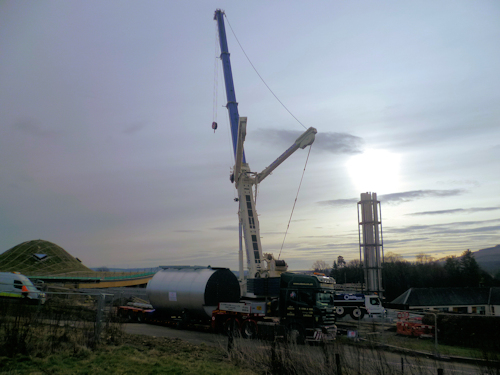 Cochran Boiler arriving at Macallan